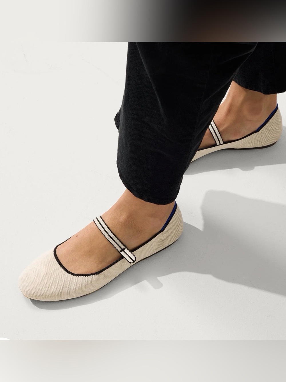 Rothy’s The Square Mary Jane Gardenia Knit Flats Women’s 8.5 - Picture 4 of 14